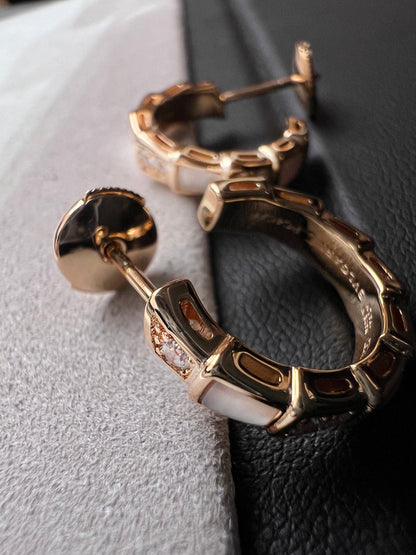 [Glitter Jewelry]SERPENTI MOP PINK GOLD EARRINGS