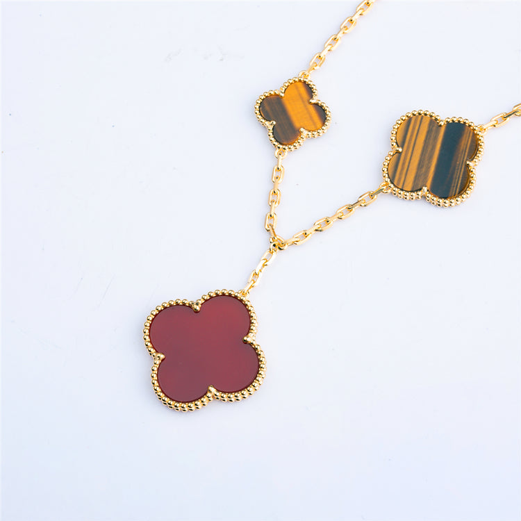 [Glitter Jewelry]CLOVER BRACELET 5 MOTIFS CARNELIAN TIGER EYE