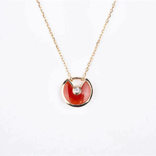 [Glitter Jewelry]AMULETTE GOLD CARNELIAN ONYX NECKLACE
