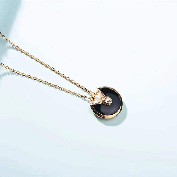 [Glitter Jewelry]AMULETTE GOLD CARNELIAN ONYX NECKLACE
