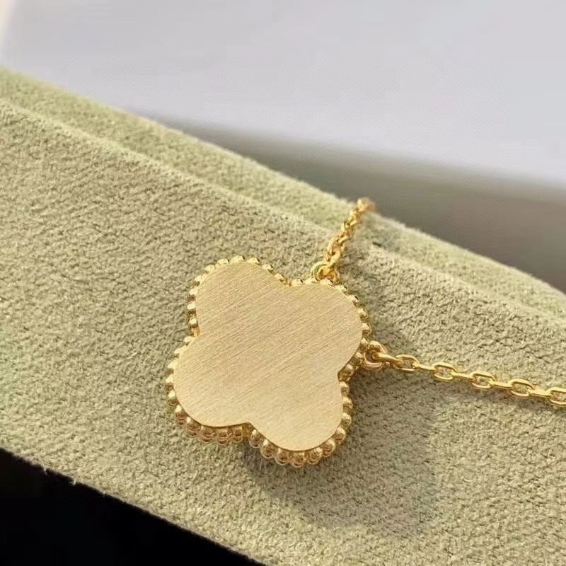 [Glitter Jewelry]CLOVER 15MM DIAMOND TURQUOISE NECKLACE