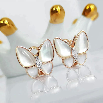 [Glitter Jewelry]BUTTERFLY MOP DIAMOND EARRINGS