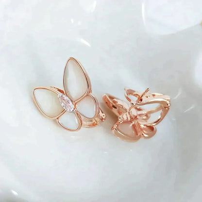 [Glitter Jewelry]BUTTERFLY MOP DIAMOND EARRINGS