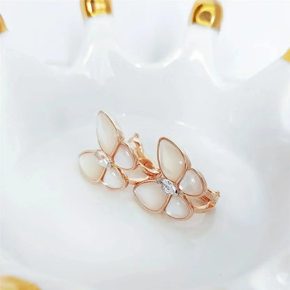 [Glitter Jewelry]BUTTERFLY MOP DIAMOND EARRINGS