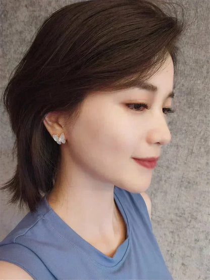 [Glitter Jewelry]BUTTERFLY MOP DIAMOND EARRINGS