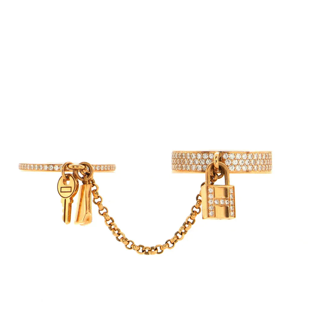 [Glitter Jewelry]HM KELLY CLOCHETTE DOUBLE RING IN  WITH DIAMONDS