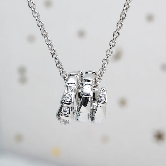 [Glitter Jewelry]SERPENTI SILVER NECKLACE DIAMOND