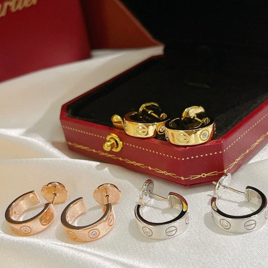 [Glitter Jewelry]LOVE EARRINGS 5.7MM 2 DIAMONDS