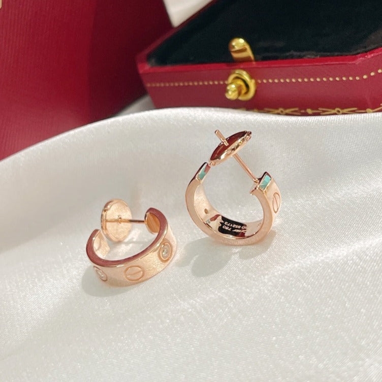 [Glitter Jewelry]LOVE EARRINGS 5.7MM 2 DIAMONDS