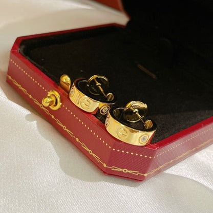 [Glitter Jewelry]LOVE EARRINGS 5.7MM 2 DIAMONDS