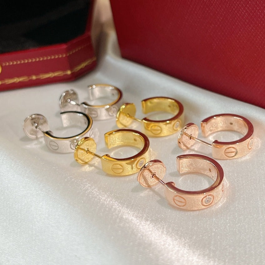 [Glitter Jewelry]LOVE EARRINGS 5.7MM 2 DIAMONDS