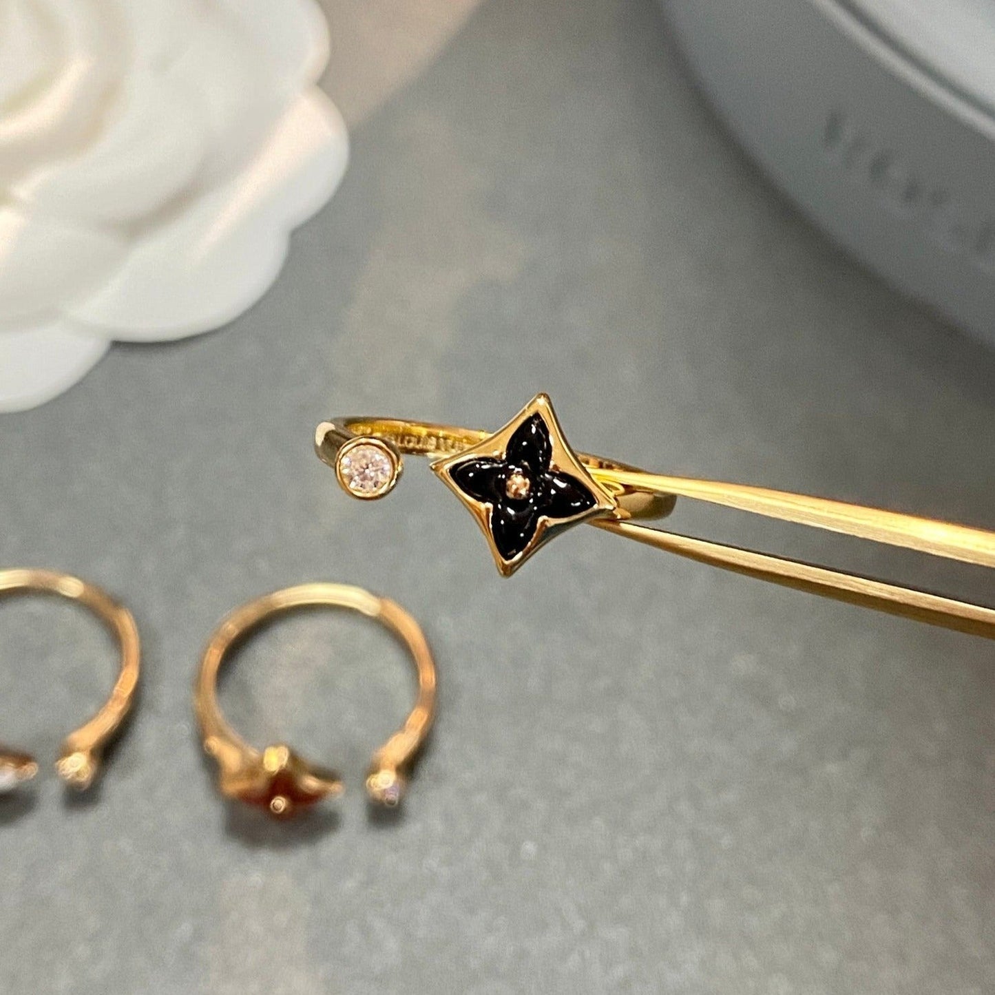 [Glitter Jewelry]STAR 1 DIAMOND OPEN RING