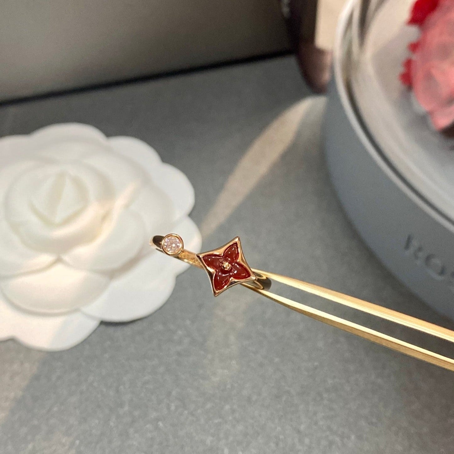 [Glitter Jewelry]STAR 1 DIAMOND OPEN RING