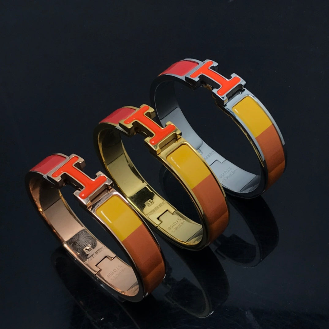 [Glitter Jewelry]H BRACELET ORANGE RAINBOW CERAMIC
