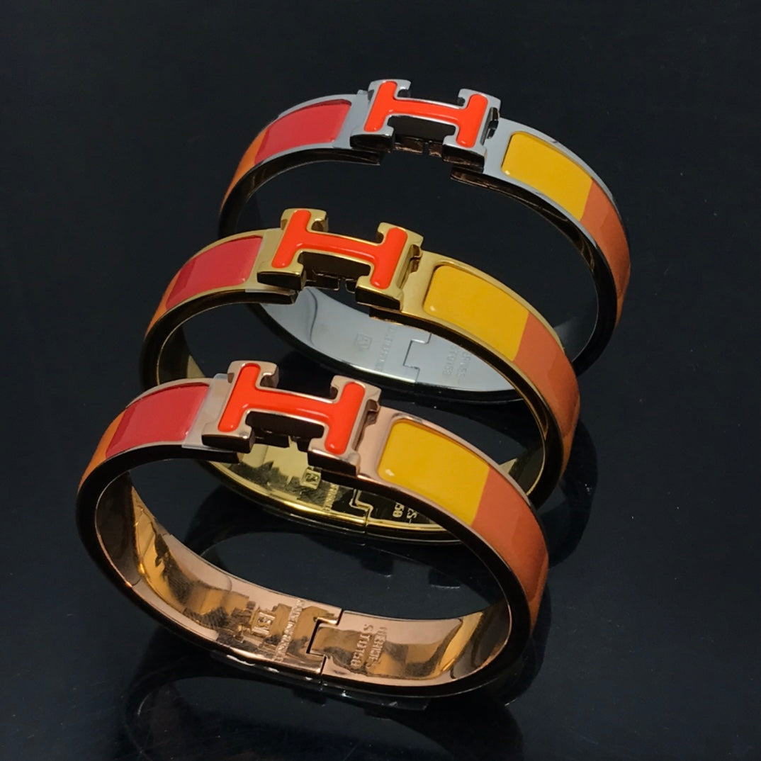 [Glitter Jewelry]H BRACELET ORANGE RAINBOW CERAMIC