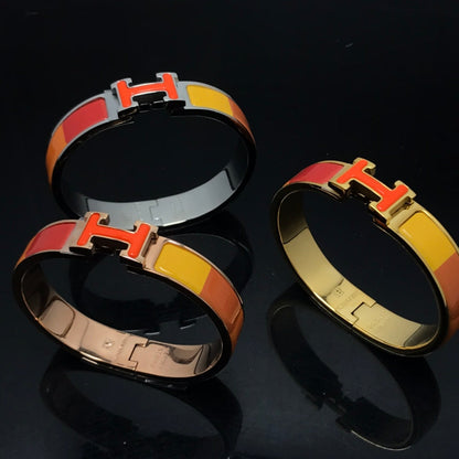 [Glitter Jewelry]H BRACELET ORANGE RAINBOW CERAMIC