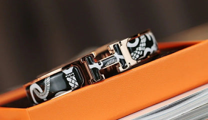 [Glitter Jewelry]H TARTAN BRACELET 12MM
