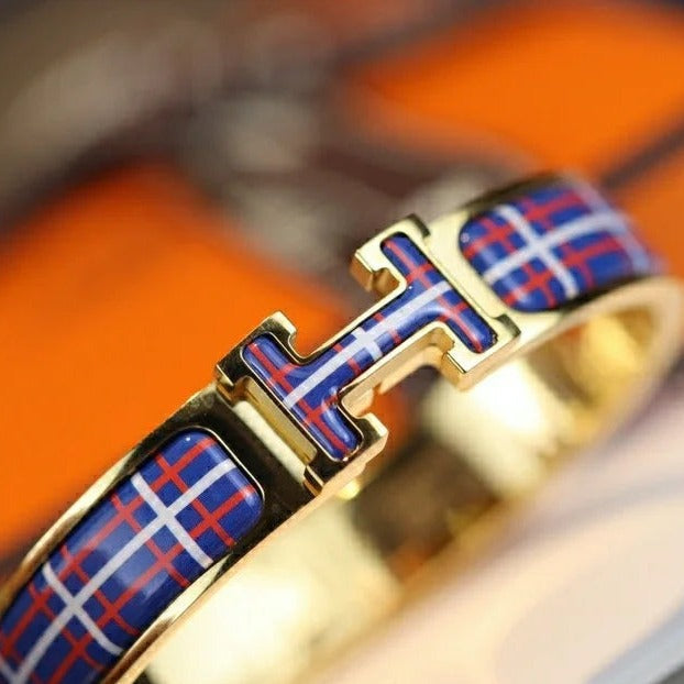 [Glitter Jewelry]H TARTAN BRACELET 12MM