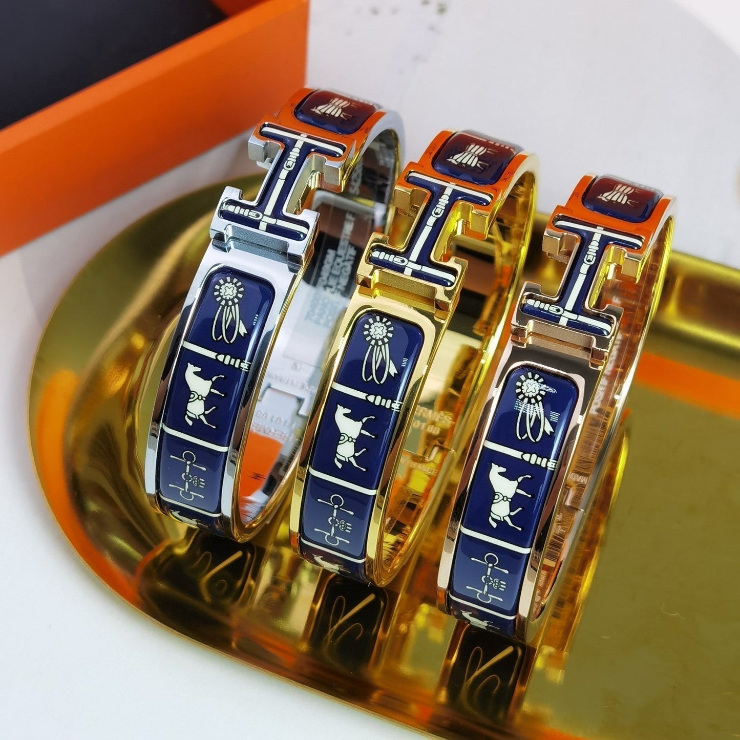 [Glitter Jewelry]H COUVERTURES DARK BLUE BRACELET
