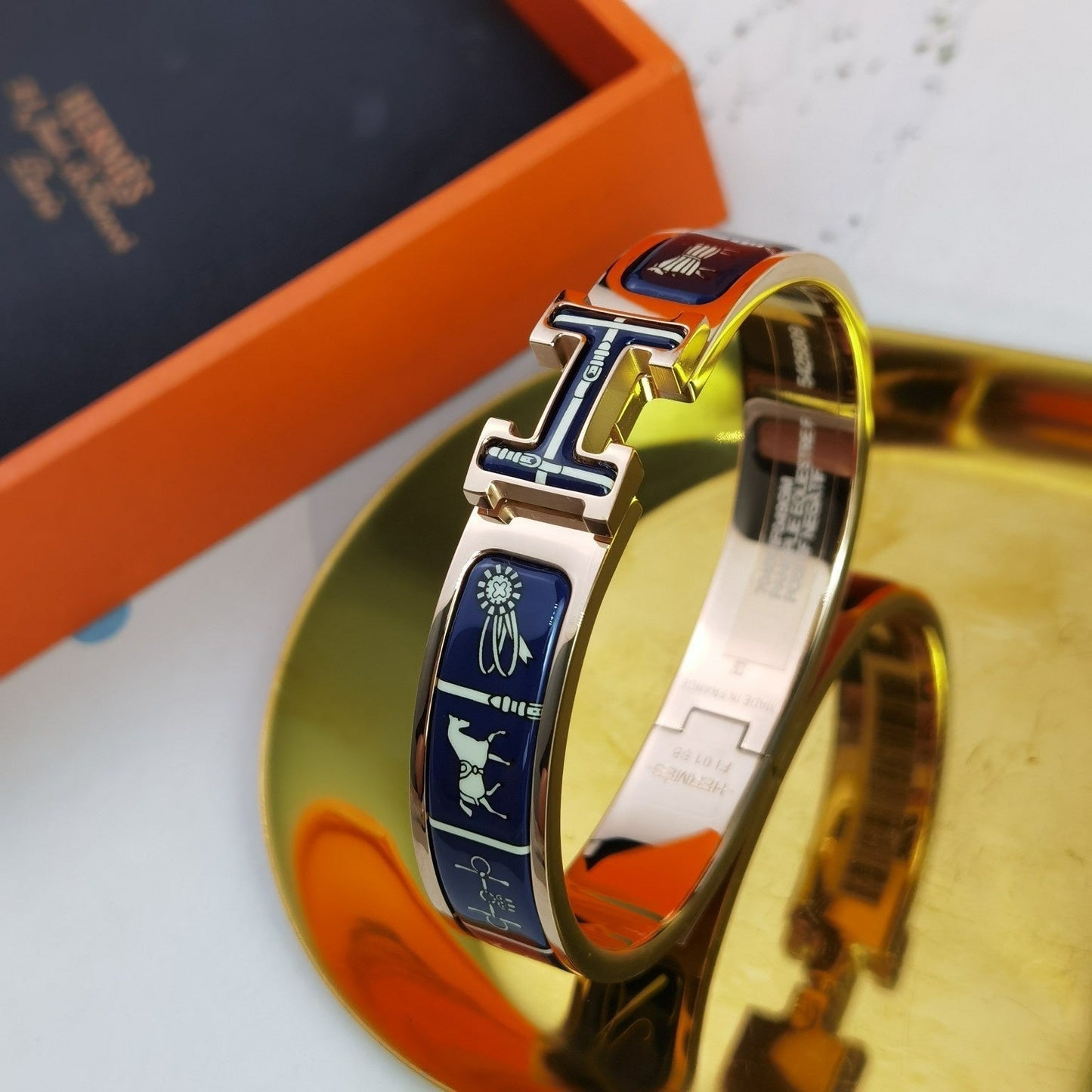[Glitter Jewelry]H COUVERTURES DARK BLUE BRACELET