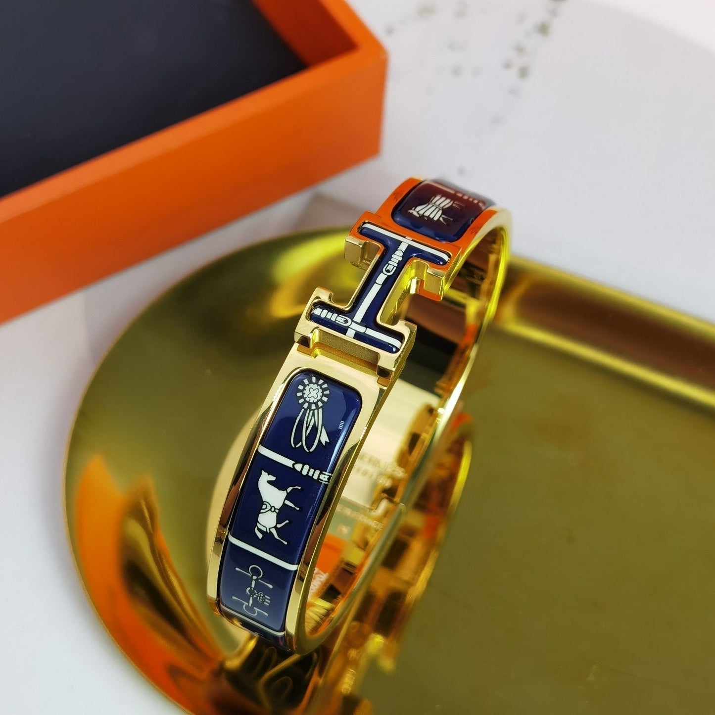 [Glitter Jewelry]H COUVERTURES DARK BLUE BRACELET