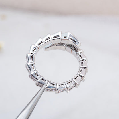 [Glitter Jewelry]SERPENTI RING SILVER DIAMOND PAVED 4MM
