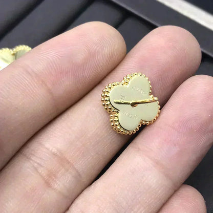 [Glitter Jewelry]CLOVER MINI 9.5MM LASER EARRINGS