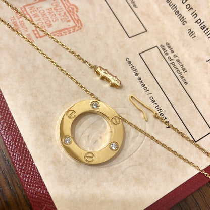 [Glitter Jewelry]LOVE NECKLACE 16MM 3 DIAMONDS