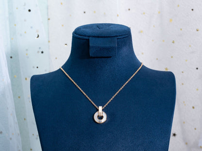 [Glitter Jewelry]GARI NECKLACE PINK GOLD MOP