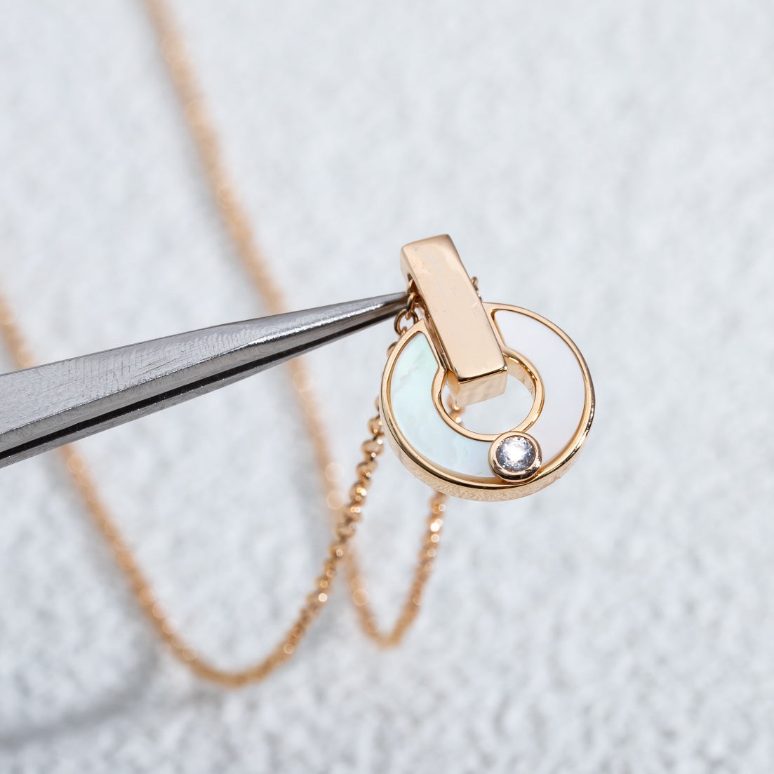 [Glitter Jewelry]GARI NECKLACE PINK GOLD MOP