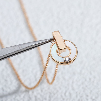 [Glitter Jewelry]GARI NECKLACE PINK GOLD MOP