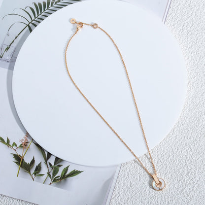 [Glitter Jewelry]GARI NECKLACE PINK GOLD MOP