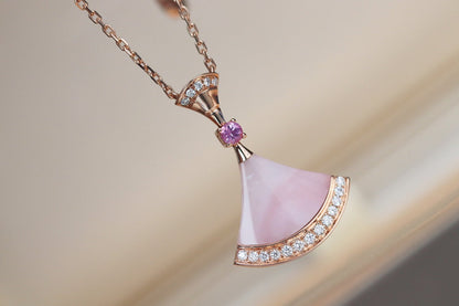 [Glitter Jewelry]DREAM NECKLACE PINK MOP DIAMOND