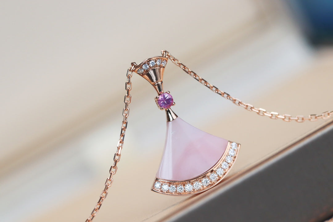[Glitter Jewelry]DREAM NECKLACE PINK MOP DIAMOND