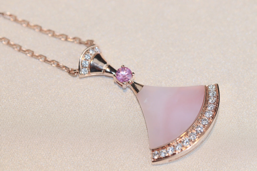 [Glitter Jewelry]DREAM NECKLACE PINK MOP DIAMOND