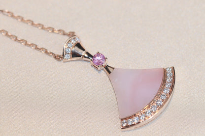 [Glitter Jewelry]DREAM NECKLACE PINK MOP DIAMOND