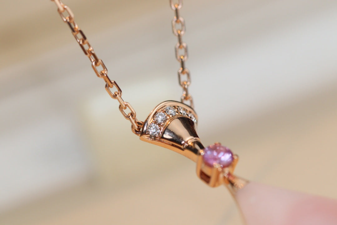 [Glitter Jewelry]DREAM NECKLACE PINK MOP DIAMOND