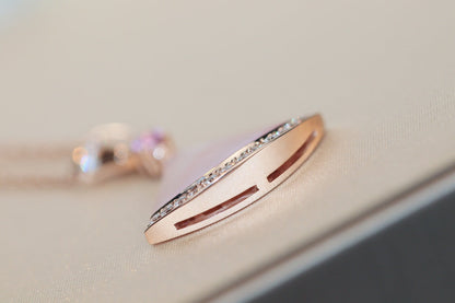 [Glitter Jewelry]DREAM NECKLACE PINK MOP DIAMOND
