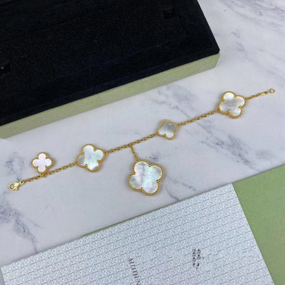 [Glitter Jewelry]MAGIC CLOVER MOP GOLD BRACELET 5 MOTIFS