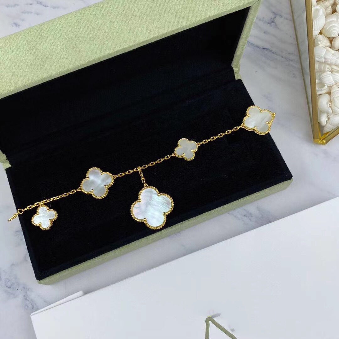 [Glitter Jewelry]MAGIC CLOVER MOP GOLD BRACELET 5 MOTIFS