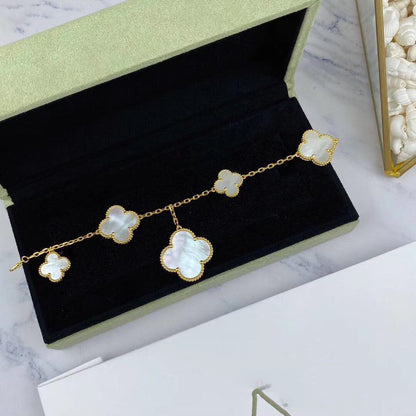 [Glitter Jewelry]MAGIC CLOVER MOP GOLD BRACELET 5 MOTIFS