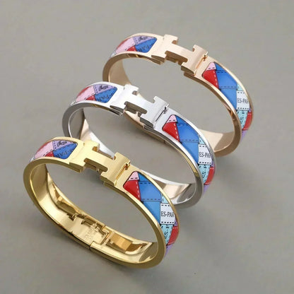[Glitter Jewelry]H BRACELET DOTTED BORDER 12MM