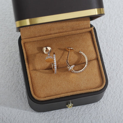 [Glitter Jewelry]JUSTE EARRINGS 12.75MM PINK GOLD DIAMOND