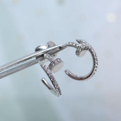 [グリッタージュエリー]JUSTE イヤリング 12.75mm シルバー ダイヤモンド