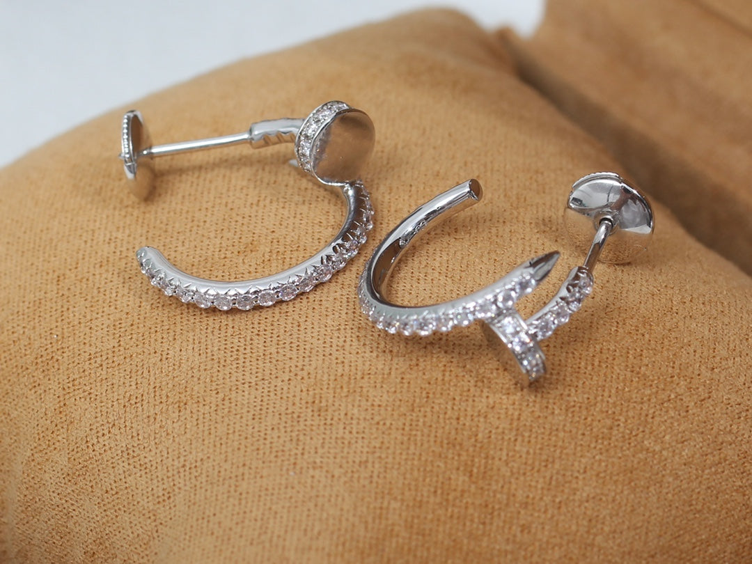 [グリッタージュエリー]JUSTE イヤリング 12.75mm シルバー ダイヤモンド