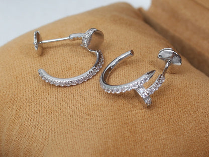 [グリッタージュエリー]JUSTE イヤリング 12.75mm シルバー ダイヤモンド