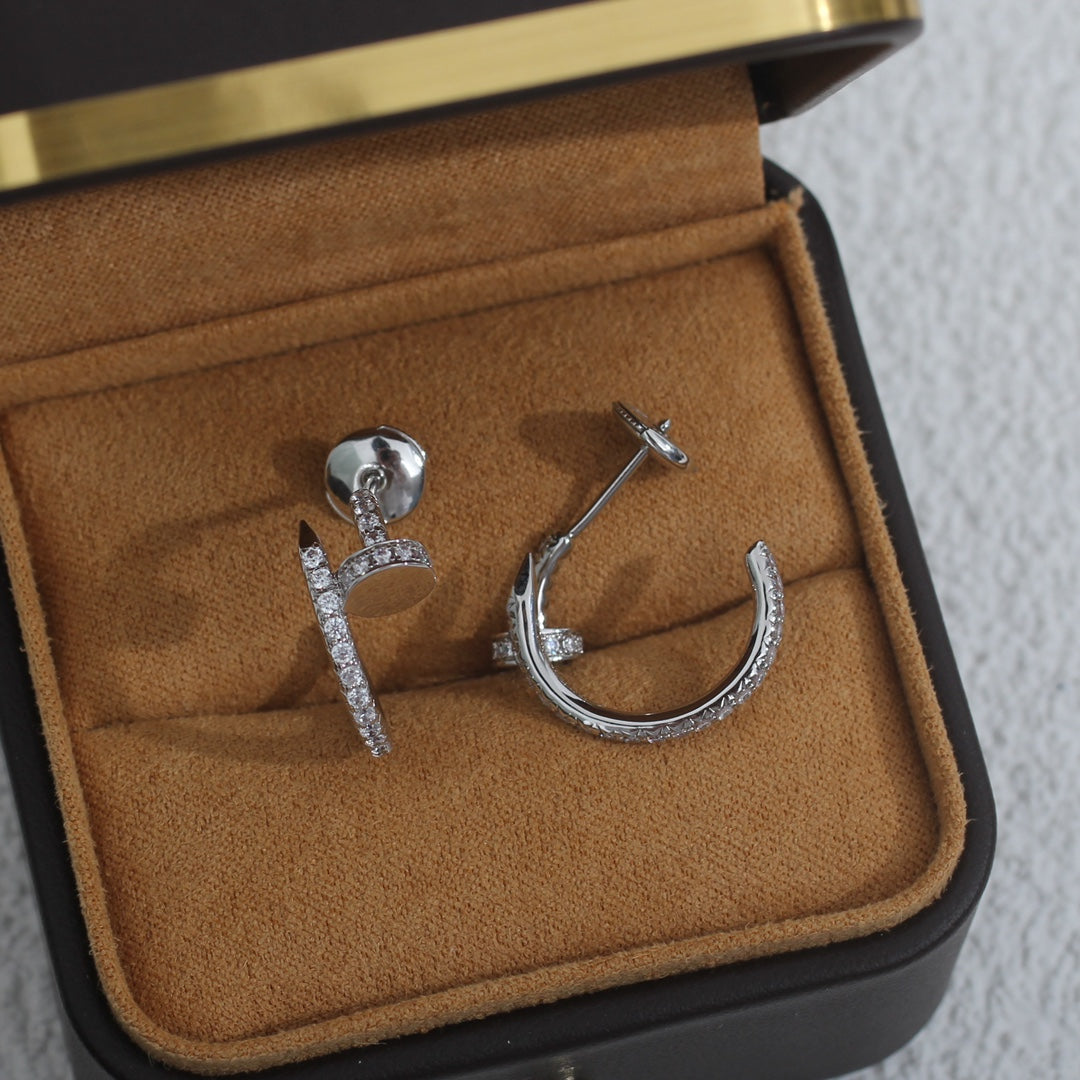 [グリッタージュエリー]JUSTE イヤリング 12.75mm シルバー ダイヤモンド