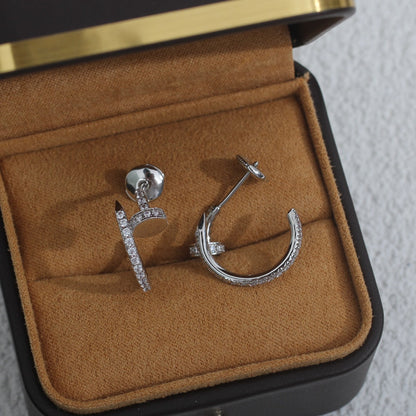 [グリッタージュエリー]JUSTE イヤリング 12.75mm シルバー ダイヤモンド