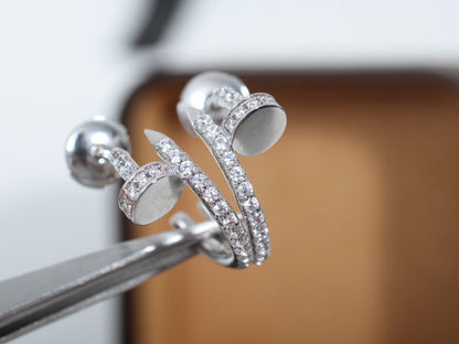 [グリッタージュエリー]JUSTE イヤリング 12.75mm シルバー ダイヤモンド
