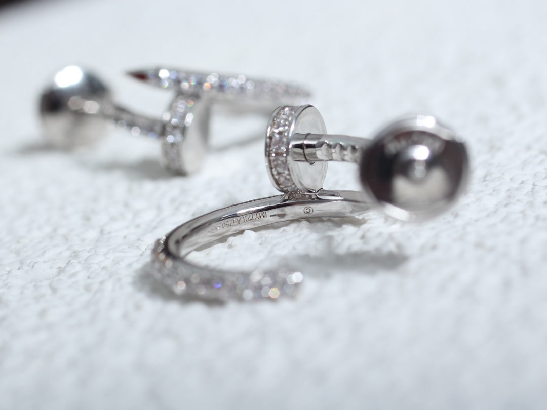 [グリッタージュエリー]JUSTE イヤリング 12.75mm シルバー ダイヤモンド